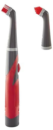 Rubbermaid Reveal Power Scrubber, Grout Plastic, Red