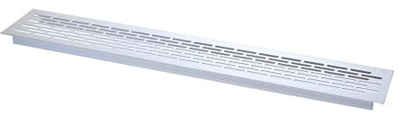 ALUSFERA Griglia Aerazione Rettangolare 80 x 480 mm - Griglia Ventilazione in Alluminio - Accessori Per Mobili da Montare Autonomamente - Grata Aerazione per Mobili - 1 pezzo - Aluminium