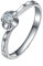 KnBoB Damen Platin 950 Ring Rund Weiß 0.12ct Diamant Eheringe mit Brilliant Gr. 52 (16.6)