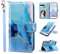 ULAK iPhone SE 2020/2022 Hülle, iPhone 8/7 Lederhülle PU Flip Cover Tasche Brieftasche Schutzhülle Magnet Handyhülle Stand mit Kartenfächer Case für iPhone 7/8/SE 2020/2022 - Marmor