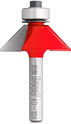 Freud Chamfer Mould Bit, 45 Degree, 18mm Height, 1/2 Inch Shank