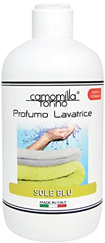 Profumo concentrato Lavatrice 250 ml. Camomilla Torino Linea Classica in 6 Fragranze. Italy (sole blu)