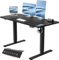 JUMMICO Höhenverstellbarer Schreibtisch mit USB-Ladeanschluss 120 x 60 cm, Schreibtisch Höhenverstellbar Elektrisch, Steh-Sitz Tisch Stehpult Verstellbarer Computertisch,Standing Desk,Schwarz