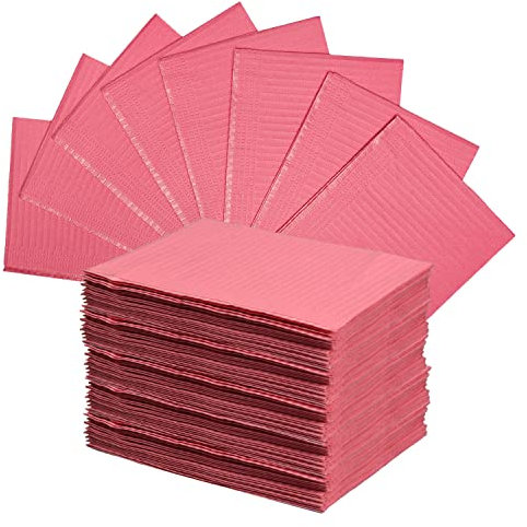 NAUZE 60 Pack Tattoo Table Mats Tattoo Tray Covers Disposable Pink Square Tattoo Pad Tattoo Piercing Waterproof Sheets