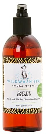 WildWash Daily Eye Cleanser for Dogs 300ml - Chamomile to Cleanse and Brighten and Cucumber to Calm, Hydrate and Refresh Natural, Sulphate and Paraben-Free for Sensitive Skin