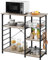 Yaheetech Kitchen Baker's Rack, Microwave Oven Storage Rack with Metal Mesh Basket and 6 S-Hooks, Utility Storage Shelf Coffee Bar Station, 90 x 39 x 84cm, Grey