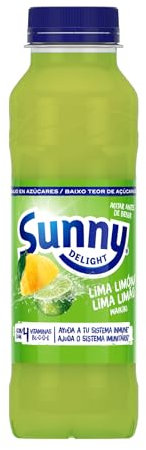Sunny Delight Waikiki Lima Limón, Refresco de Zumo de Frutas, Sabor Lima Limón - Botella PET 33cl