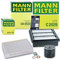 MANN-FILTER Inspektionspaket Filterset 1x Ölfilter, 1x Luftfilter, 1x Innenraumfilter, 1x Ölablassschraube mit Dichtring, 1x Ölwechselanhänger Kompatibel mit HYUNDAI i30 (FD), KIA CEE'D (ED)