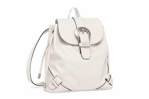 Replay Damen Rucksack aus Kunstleder, Dirty White 002 (Weiß), Onesize