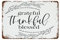 Retro Metall Blechschild Grateful Thankful Blessed Farmhouse Schild 14 x 20 cm Moderne Wandkunst Dekoration für Zuhause Wohnzimmer Restaurant Büro Cafe Bar Club Garage Männer Höhle