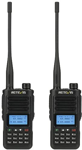 Retevis RA89 Walkie Talkies, IP68 Waterproof Ham Radio, Dual Band, VFO, 2500mAh Battery, USB A-C Rechargeable Walkie Talkie, Easy to Pair for Emergency Rescue, Off-Road, Manufacturing (2 Pcs, Black)