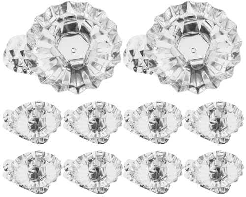Vaguelly 10 Stück Clip auf Kerzenhalter Weihnachtsbaum Kerze Clips Silber Blume geformt Kerzenhalter Metall Kerzen Clips für Weihnachtsbaum Urlaub Party
