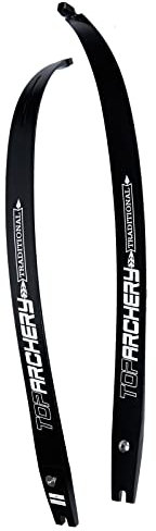 Toparchery Tpcp Takedown Recurve Bogen Limb Ersatzteile 25-60lbs ILF Bowlimbs für Recurve Bogen für 17 und 19 Zoll Riser Traditionelle Jagd und Zielschießen (45LB)