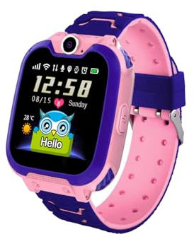 JUBUNRER Smartwatch für Kinder Telefon Spiele Kamera SOS Musik Taschenrechner Wecker 3-12 Geburtstag Mädchen Jungen Geschenk