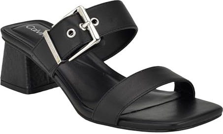 Calvin Klein Damen Averie Sandale mit Absatz, Schwarz 002, 37 EU