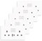 JIMEIDA White Double Switched Power Socket 5 Pack 13 Amp with USB-A and Type-C Charging Ports Crystal Wall Outlet Power Socket 146mm*86mm