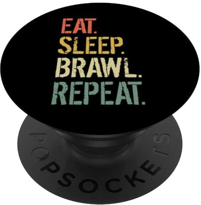 Eat Sleep Brawl Repeat Stars Lustiges Videospiel PopSockets Klebender PopGrip