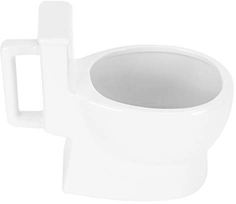 Akozon Taza de café, Taza de Bebida, Taza de Baño con Forma de Inodoro para Amigos como Regalo