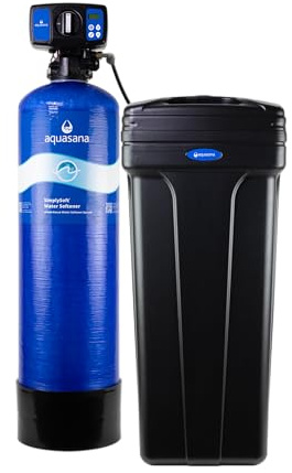 Aquasana SimplySoft® 40,000 Grain Water Softener - Whole House Hard Water Reduction - Base Tank & Cabinet System WH-SF40-BASE