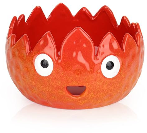 Katech Flame Yarn Bowl for Crocheting-Crochet Bowls Knitting Bowls-Cute Handmade Ceramic Flame Yarn Bowls-Ideal Crochet Gifts for Crocheters Knitter