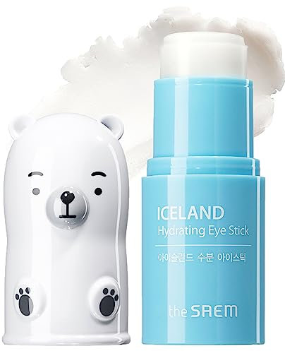 THESAEM Iceland Hydrating Eye Stick 0.24oz (7g) – Balsamo rinfrescante per gli occhi contro occhiaie e gonfiore – Trattamento della zona degli occhi – Riduce le rughe e idrata