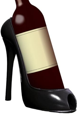 Porte-bouteilles de chaussures à talons hauts - Porte-bouteille de vin élégant de 8 pouces, support de vin unique | Décoration d'intérieur élégante pour accessoires de mariage, fêtes et paniers