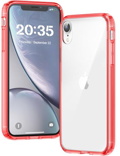 Voyahülle Hülle für iPhone XR Hülle, Anti-Vergilbung Transparent Handyhülle Stoßfest Schutzhülle, Premium Kratzfeste Case für iPhone XR - Rot