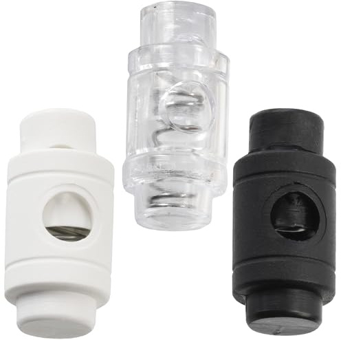 AERZETIX - Kordelstoppern zylindrischen mit Feder 1 löcher - Öffnung 5mm - aus Kunststoff - Verstellen Schnürsenkeln Kleidung Rucksäcken