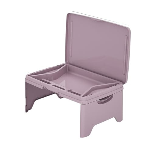WEOKDFHA Folding Bed Table Folding Bed Table Lazy Portable, Multifunctional Laptop Desk, Student Dormitory(Purple)