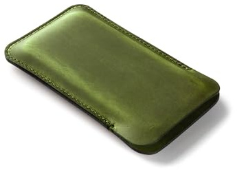 Crazy Horse Craft, Full Leather Case for iPhone 17 Pro Max, Alpine Green, Cell Phone Sleeve Mobile Cover Holder Sock Pouch Pocket Bag EDC Accessories Soft Slim Protective Bumper