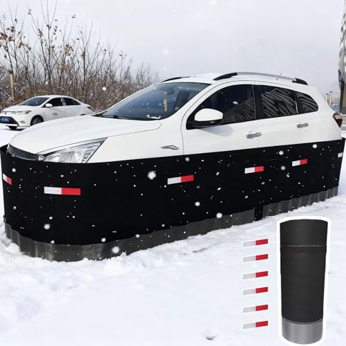 Wohnmobil-Sockelleiste Winter-Unterbodenschutz für Wohnmobile mit Rot-weißen Reflektorstreifen, Unterbodenschutz für Wohnmobile mit Klettverschluss(85ft/25.9m)