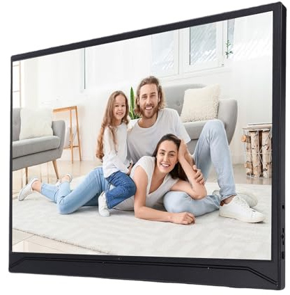 Sxhlseller Tragbarer Monitor, 15,6 Zoll 1080P FHD IPS Wireless USB C Externes Display mit Dualband WiFi AirPlay Miracast, für Laptop PC Telefon