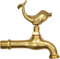 Boutté 406D Robinet de Jardin élégant avec Motif Animal en Laiton Fontaine Manette Dauphin | Entrée 15x21, Or