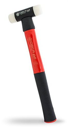 OSCA EVO Soft Face Hammer mit Aluminiumkörper, austauschbaren Nylon-Spitzen und patentiertem 3-Komponenten-Griff, Anti-Vibration, 272 g, 095K27