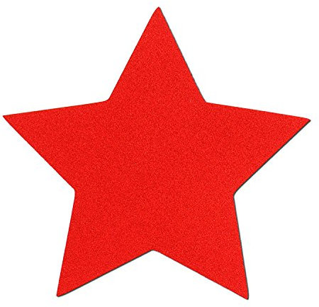 Adhesivos reflectantes, diseño de estrella, color rojo, tamaño 9 x 9 cm