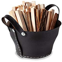 Holzkorb Ø 35cm, aus recyceltem Autoreifen von Tadé - Fair Trade Projekt - Korb für Anzündholz, Geschenkkorb oder Präsentkorb