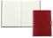 DELMON VARONE - Personalisierbares Notizbuch DIN A6 gebunden in Premium Cambridge Top Grain Leder (Rindspaltleder) rot, Edles Blanko Buch ohne Linien im Softcover Ledereinband mit Verschlusslasche