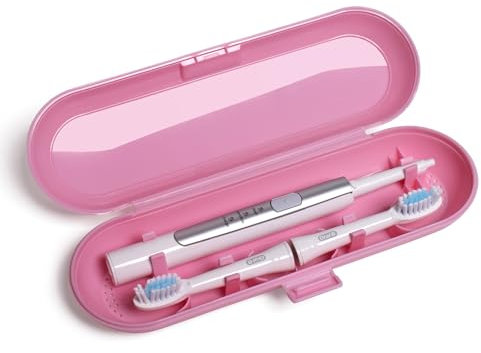 Youmang Reise Etui Für Oral B Pulsonic Slim 1000/1100 Schallzahnbürste 1 Handstück Und 2 Aufsteckbürsten - Rosa
