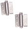 MroMax Cerniera a molla a chiusura automatica, 7,6 cm, a molla a singola azione, in acciaio inox 304, cerniera per porta, armadio, finestre Freegate, argento, 2 pezzi