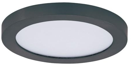 Maxim Lighting 57690WTBK Chip - 5.25 Inch 12W 1 LED Round Flush Mount