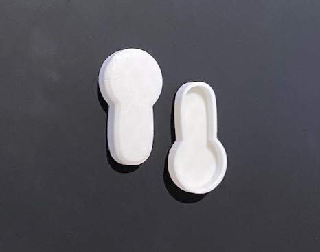 Keyhole Lock Covers Draft Excluder Push Fit Cap, Easy to Install No Tools Required (White)