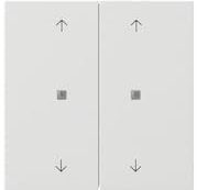GIRA 5174112 KNX Taster, Wippe 2fach mit Pfeilsymbolen, Flächenschalter, reinweiß glänzend