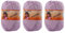 Hilo Ovillo de 100% Acrílico para DIY y Para Ganchillo, Crochet, Temporada de Primavera-Verano(Color Lila 100g, aprox. 250 metros Pack de 3 pcs)