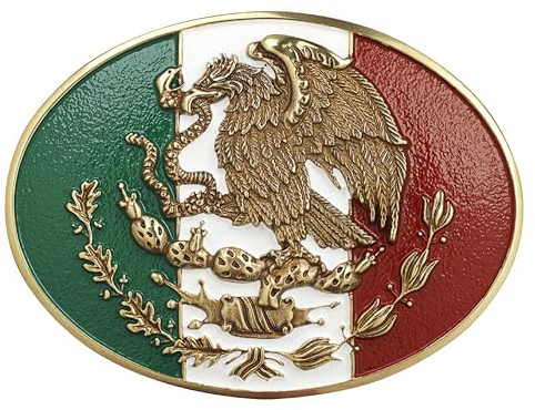 Ariat Oval Mexican Flag Belt Buckle | Gürtelschnallen-Hardware, Western-Motiv, passend für kompatible austauschbare Schnallengürtel, geeignet für Freizeit- oder