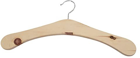 Kleiderbügel - Holzbügel aus massivem Zirbenholz - mit 360° drehbarem Haken - echte Handarbeit - Kleiderhaken rutschfest - Holzkleiderbügel -Kleiderbügel Zirbe
