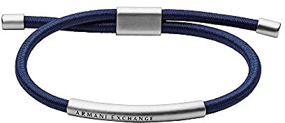Armani Exchange - Bracelet en acier inoxydable pour homme, fermeture à glissière