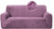 NAKIHOUSE Dicke Samt Sofa Überwürfe Sofabezug mit einem Kissenbezug, Superweicher Elastische Sofa Abdeckung in Purpurn Farbe für 1/2/3/4 Sitzer（L-förmiges Ecksofa erfordert Zwei）