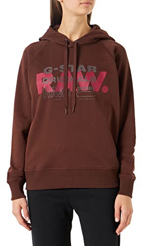 G-STAR RAW Damen Raglan Raw Originals Hooded Sweatshirt, Braun (Chocolate lab D22117-A613-D312), L