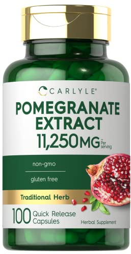 Carlyle Pomegranate Extract | 100 Capsules | Non-GMO, Gluten Free Supplement | Traditional Herb