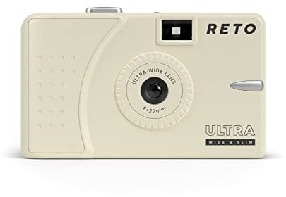 RETO Ultra Wide & Slim 35 mm - Obiettivo grandangolare da 22 mm, senza messa a fuoco, leggero, facile da usare (crema)